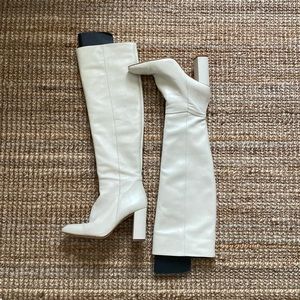 white above the knee zara boots